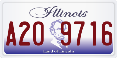 IL license plate A209716
