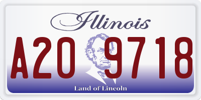 IL license plate A209718