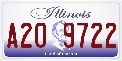 IL license plate A209722