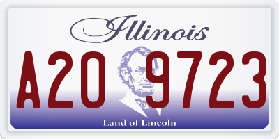 IL license plate A209723