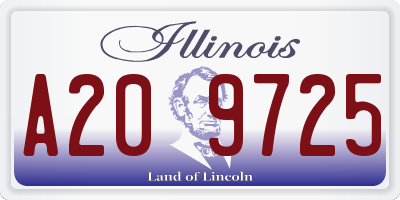 IL license plate A209725