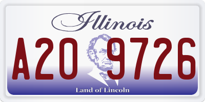 IL license plate A209726