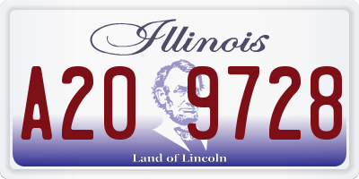 IL license plate A209728