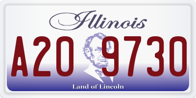 IL license plate A209730