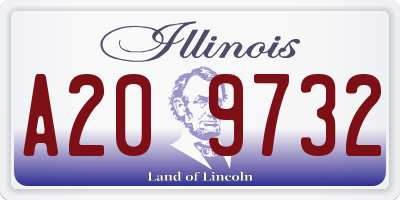 IL license plate A209732