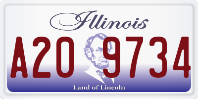 IL license plate A209734