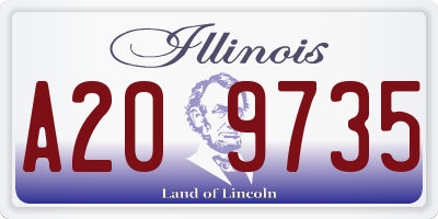IL license plate A209735