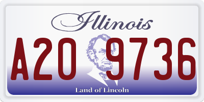 IL license plate A209736