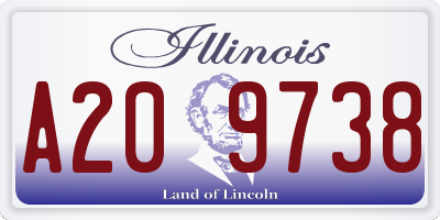IL license plate A209738
