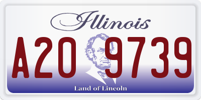 IL license plate A209739