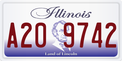 IL license plate A209742