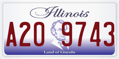 IL license plate A209743