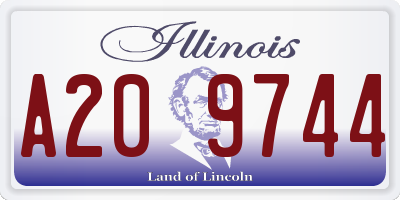 IL license plate A209744