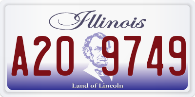 IL license plate A209749