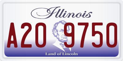 IL license plate A209750