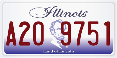 IL license plate A209751