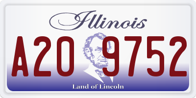 IL license plate A209752