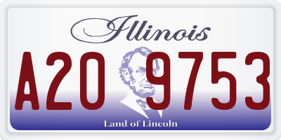 IL license plate A209753