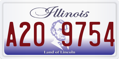 IL license plate A209754