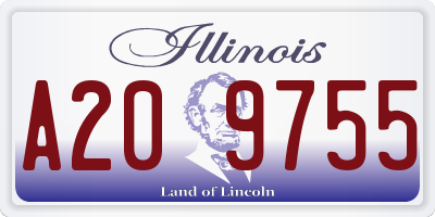 IL license plate A209755
