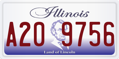 IL license plate A209756
