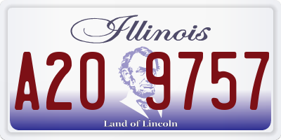 IL license plate A209757