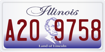 IL license plate A209758
