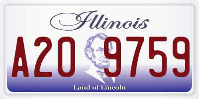 IL license plate A209759