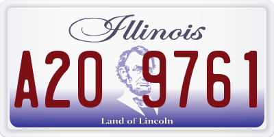 IL license plate A209761