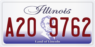 IL license plate A209762