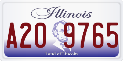 IL license plate A209765