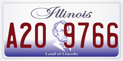 IL license plate A209766