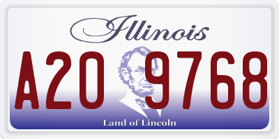 IL license plate A209768