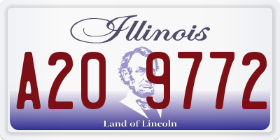 IL license plate A209772