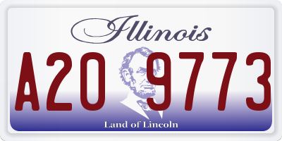 IL license plate A209773