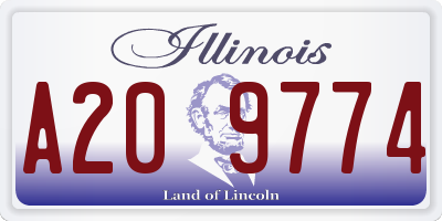 IL license plate A209774