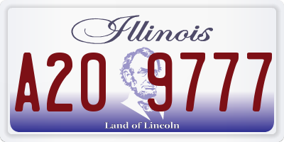 IL license plate A209777
