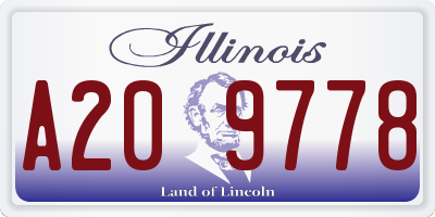 IL license plate A209778