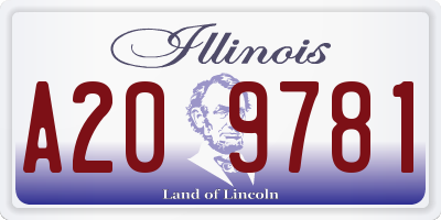 IL license plate A209781