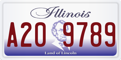 IL license plate A209789
