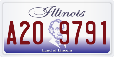 IL license plate A209791