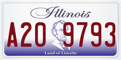 IL license plate A209793