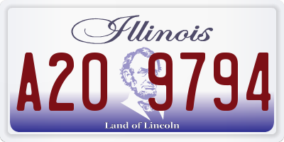 IL license plate A209794