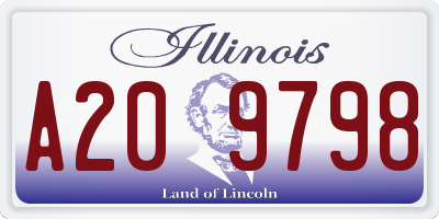 IL license plate A209798