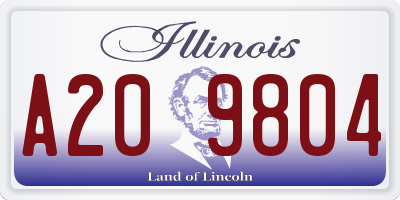 IL license plate A209804