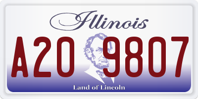 IL license plate A209807