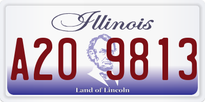 IL license plate A209813