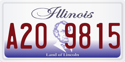 IL license plate A209815