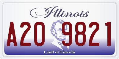 IL license plate A209821