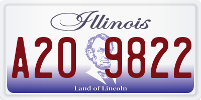IL license plate A209822